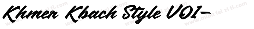 Khmer Kbach Style V01字体转换